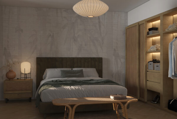 Visione d'interni Vibe Studio per mood e materiali